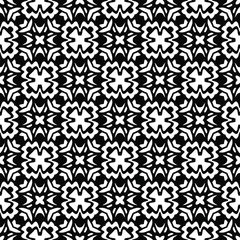 Tafelkleed floral seamless pattern background.Geometric ornament for wallpapers and backgrounds. Black and white  pattern.  © t2k4