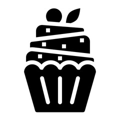 cupcake glyph icon