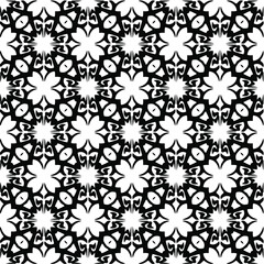 floral seamless pattern background.Geometric ornament for wallpapers and backgrounds. Black and white  pattern. 