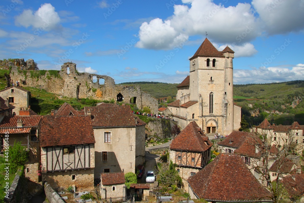 Poster saint-cirq lapopie, lot