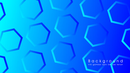 Obraz na płótnie Canvas Abstract vector with hexagonal objects, science, futuristic, energy technology concept. Digital image, stripes with blue light, speed and motion blur over blue background