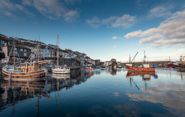 Boats in Mevagissey Harbour, Cornwall