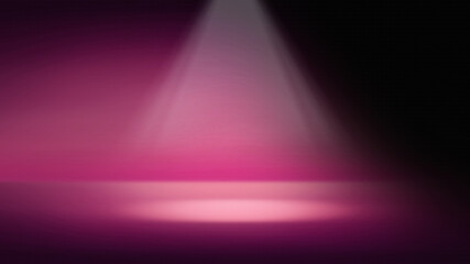 Empty studio room, used as background for display your products. Spotlight on Stage for Advertising Design Campaign.
