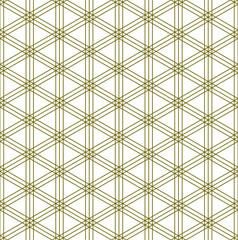 Seamless traditional Japanese ornament Kumiko.Golden color lines.