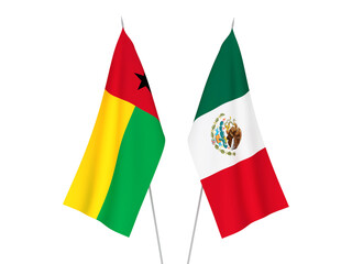 Republic of Guinea Bissau and Mexico flags
