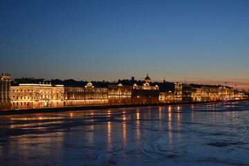 sunset over the river