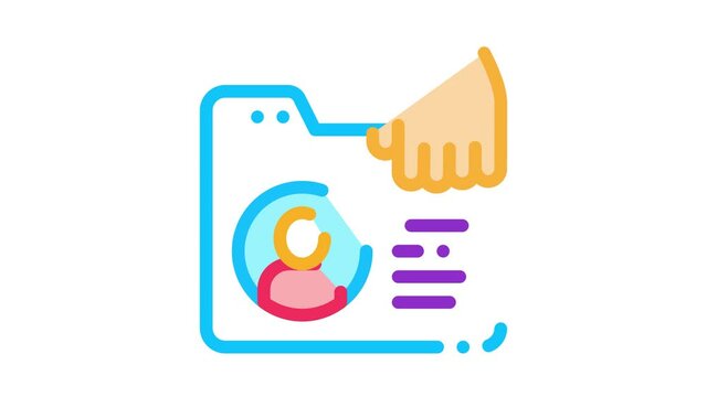 Identity Theft Icon Animation. color Identity Theft animated icon on white background