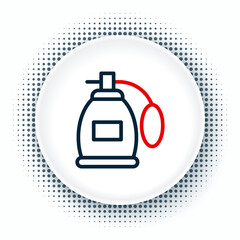 Line Perfume icon isolated on white background. Colorful outline concept. Vector