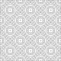 Vector geometric pattern. Repeating elements stylish background abstract ornament for wallpapers and backgrounds. Black and white colors