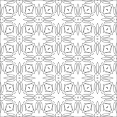 Vector geometric pattern. Repeating elements stylish background abstract ornament for wallpapers and backgrounds. Black and white colors