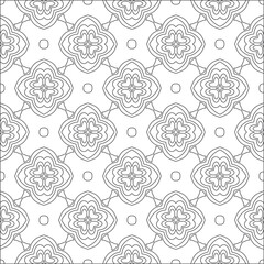 Vector geometric pattern. Repeating elements stylish background abstract ornament for wallpapers and backgrounds. Black and white colors