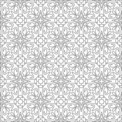 Vector geometric pattern. Repeating elements stylish background abstract ornament for wallpapers and backgrounds. Black and white colors