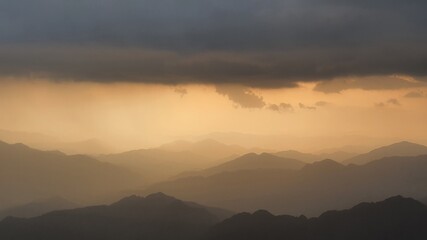 Obraz premium sunrise over the mountains