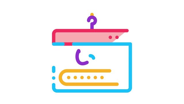 Phishing Icon Animation. color Phishing animated icon on white background