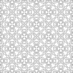 Vector geometric pattern. Repeating elements stylish background abstract ornament for wallpapers and backgrounds. Black and white colors