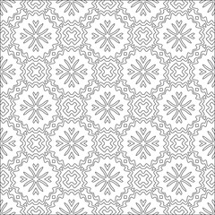 Vector geometric pattern. Repeating elements stylish background abstract ornament for wallpapers and backgrounds. Black and white colors