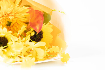 ひまわりの花束