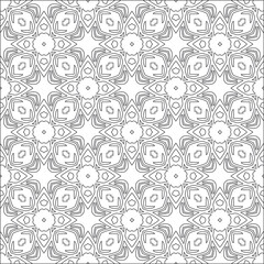  Vector geometric pattern. Repeating elements stylish background abstract ornament for wallpapers and backgrounds. Black and white colors