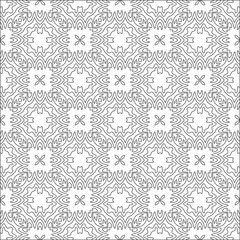  Vector geometric pattern. Repeating elements stylish background abstract ornament for wallpapers and backgrounds. Black and white colors