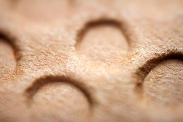 Extreme macro of embossed brown paper