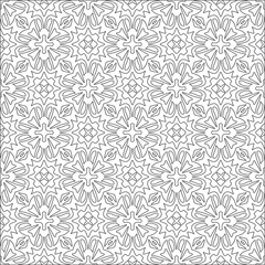  Vector geometric pattern. Repeating elements stylish background abstract ornament for wallpapers and backgrounds. Black and white colors