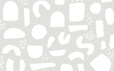 Vector background hand drawn organic shapes. Seamless repeating pattern.