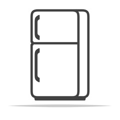 Refrigerator outline icon vector isolated