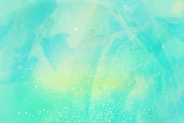 星の海、スターオーシャン、星空の美しいエメラルドグリーンの背景グラフィック素材
