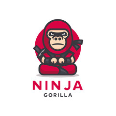 cute ninja gorilla