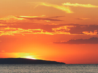 Sunset at sea.