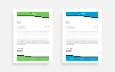 Fototapeta na wymiar Abstract corporate business letterhead design, Modern letterhead design template