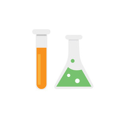 Test tubes for experiments. Icon. Vector graphics