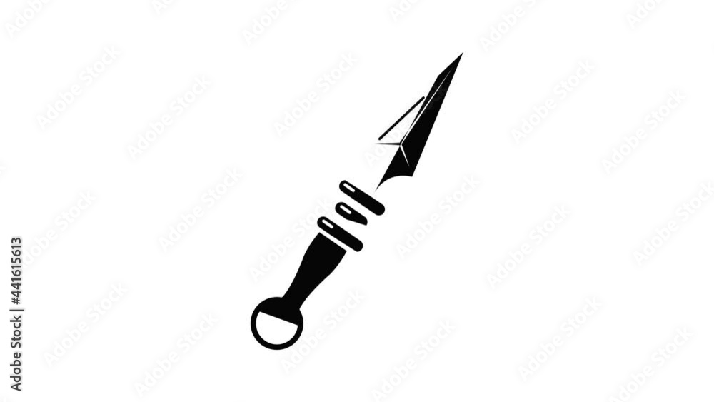 Poster dagger old icon animation simple best object on white