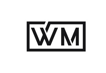 Obraz premium WM letter logo design