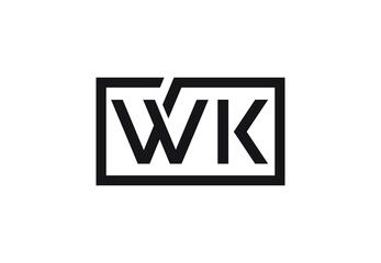 WK letter logo design