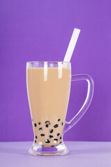 A cup of Hong Kong-style pearl milk tea