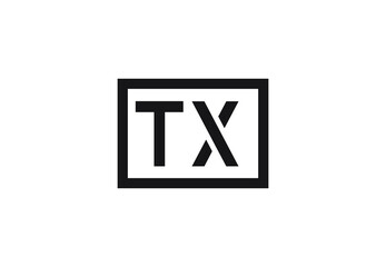 TX letter logo design