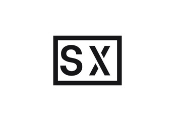 SX letter logo design