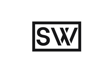 SW letter logo design