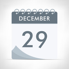 December 29 - Calendar Icon