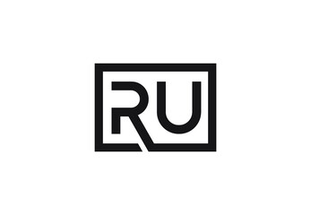 RU letter logo design