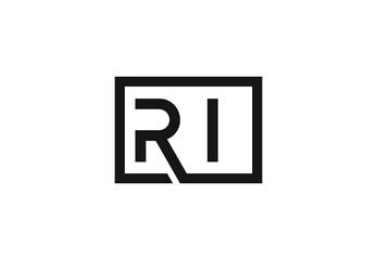 RI letter logo design