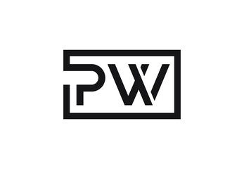 PW letter logo design