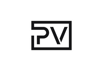 PV letter logo design