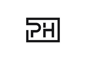 PH letter logo design