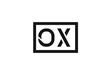 OX letter logo design