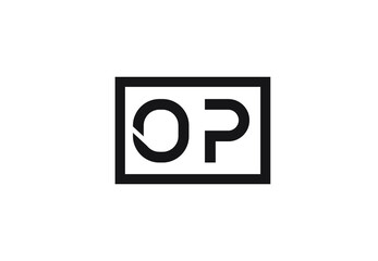 OP letter logo design