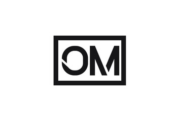 OM letter logo design