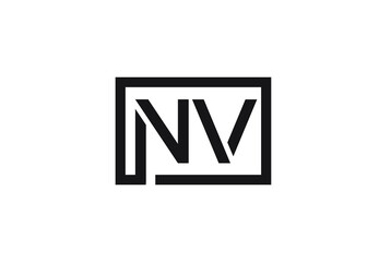 NV letter logo design