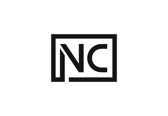NC letter logo design